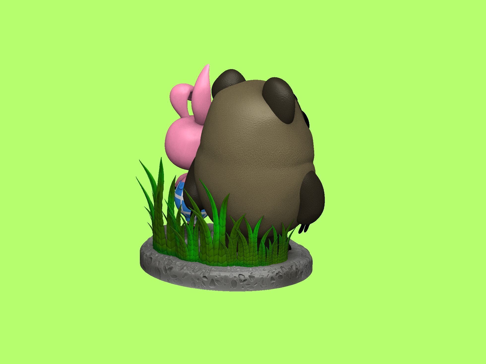 Winnie-the-Pooh and Piglet for 3D printing STL 3D print model_10