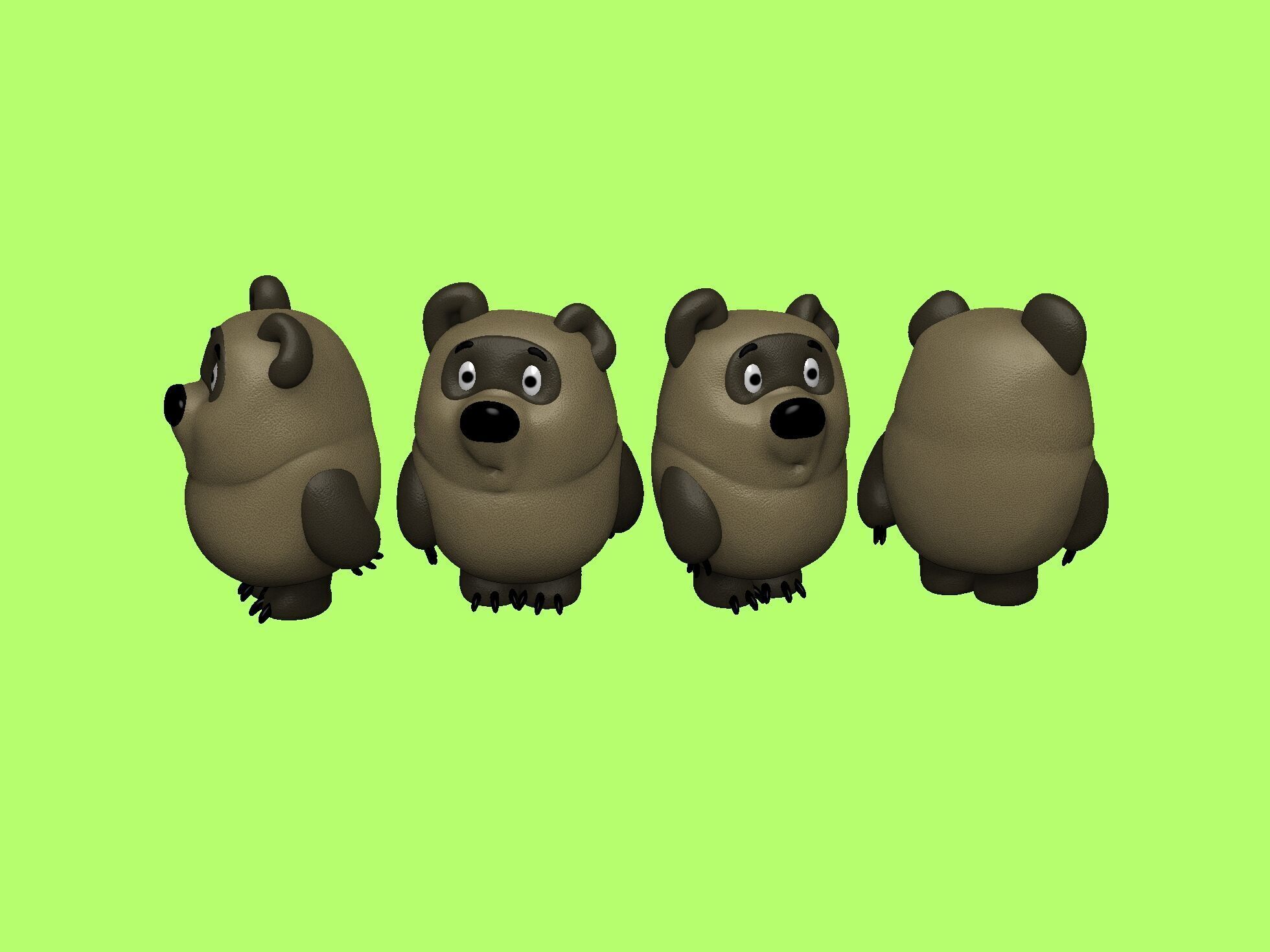 Winnie-the-Pooh and Piglet for 3D printing STL 3D print model_15