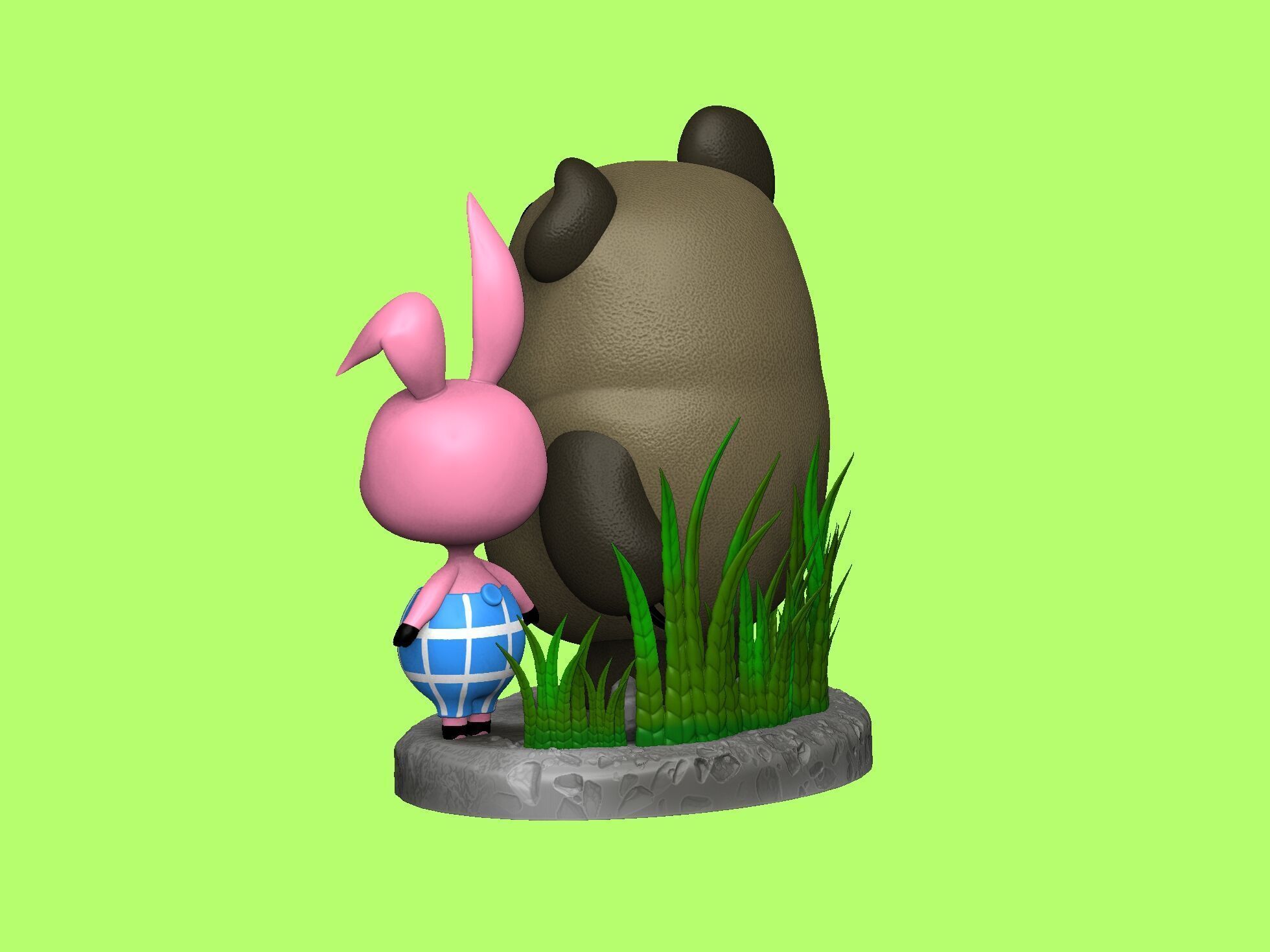 Winnie-the-Pooh and Piglet for 3D printing STL 3D print model_7