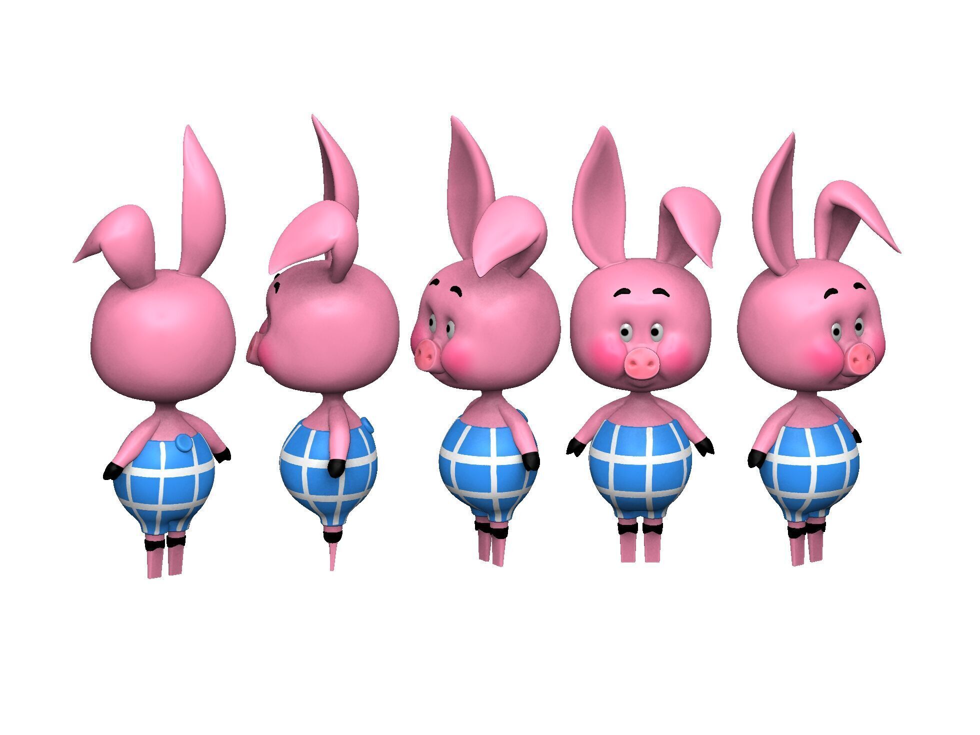 Winnie-the-Pooh and Piglet for 3D printing STL 3D print model_18