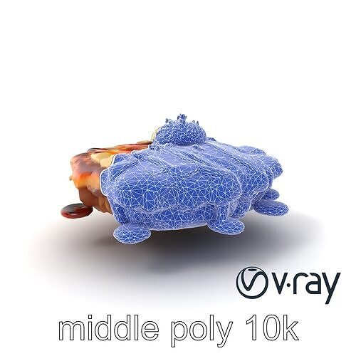 Savory Okonomiyaki Japanese Pancake model pack Low-poly 3D model 6