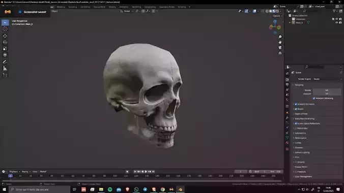 Low Poly Skull GameReady