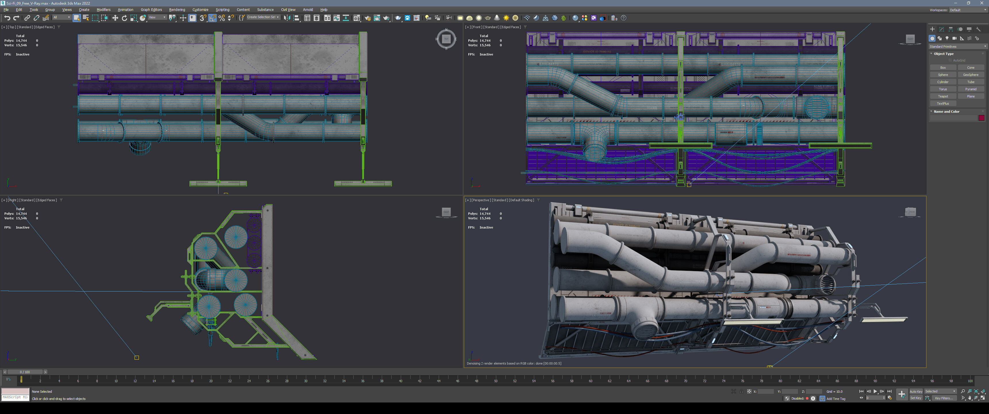 Sci-Fi Kit Free 09 vent pipe Free low-poly 3D model_5
