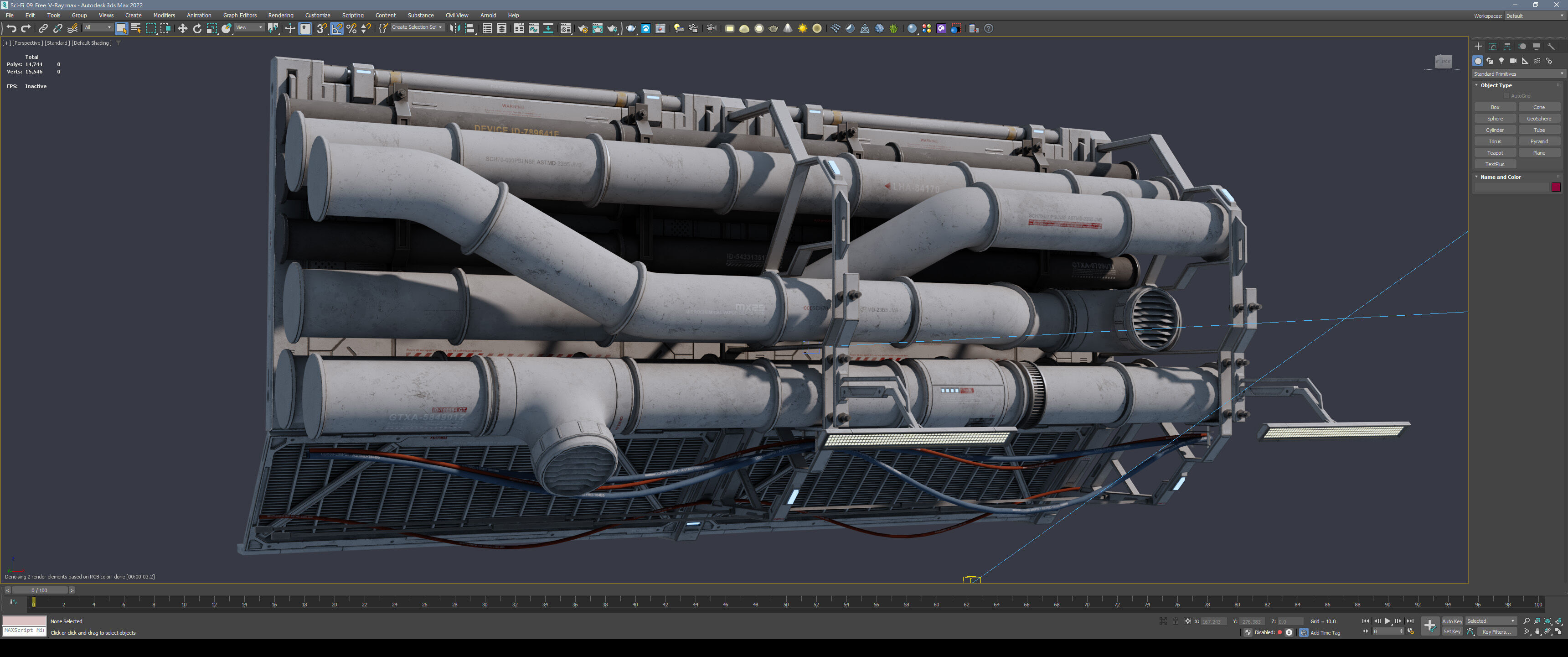 Sci-Fi Kit Free 09 vent pipe Free low-poly 3D model_4