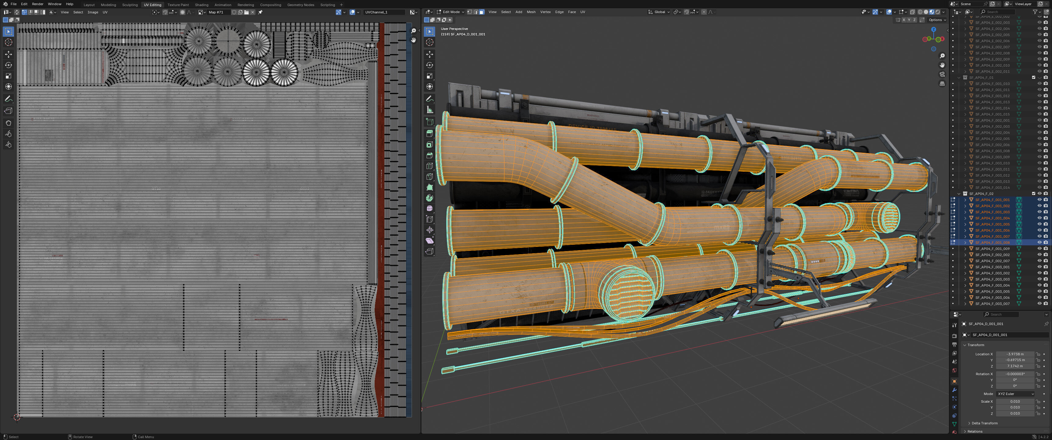Sci-Fi Kit Free 09 vent pipe Free low-poly 3D model_7