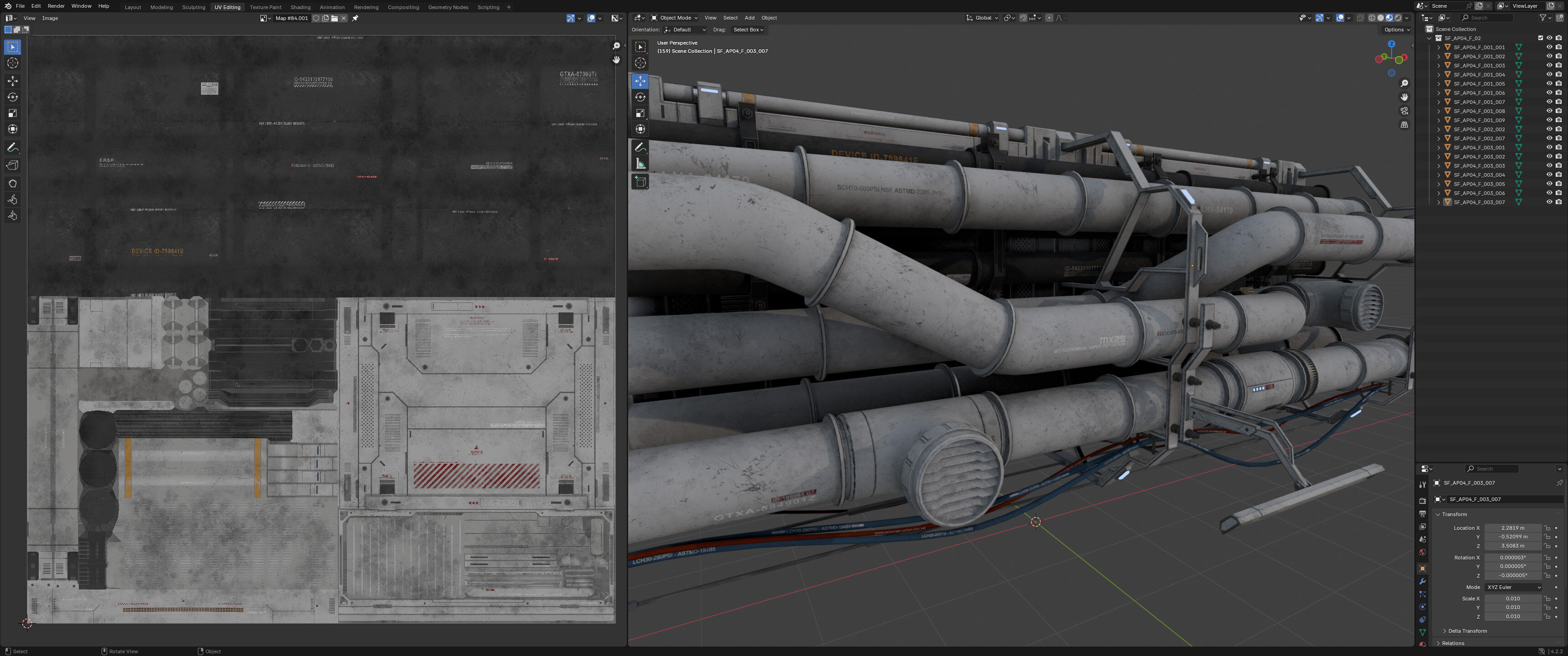 Sci-Fi Kit Free 09 vent pipe Free low-poly 3D model_9