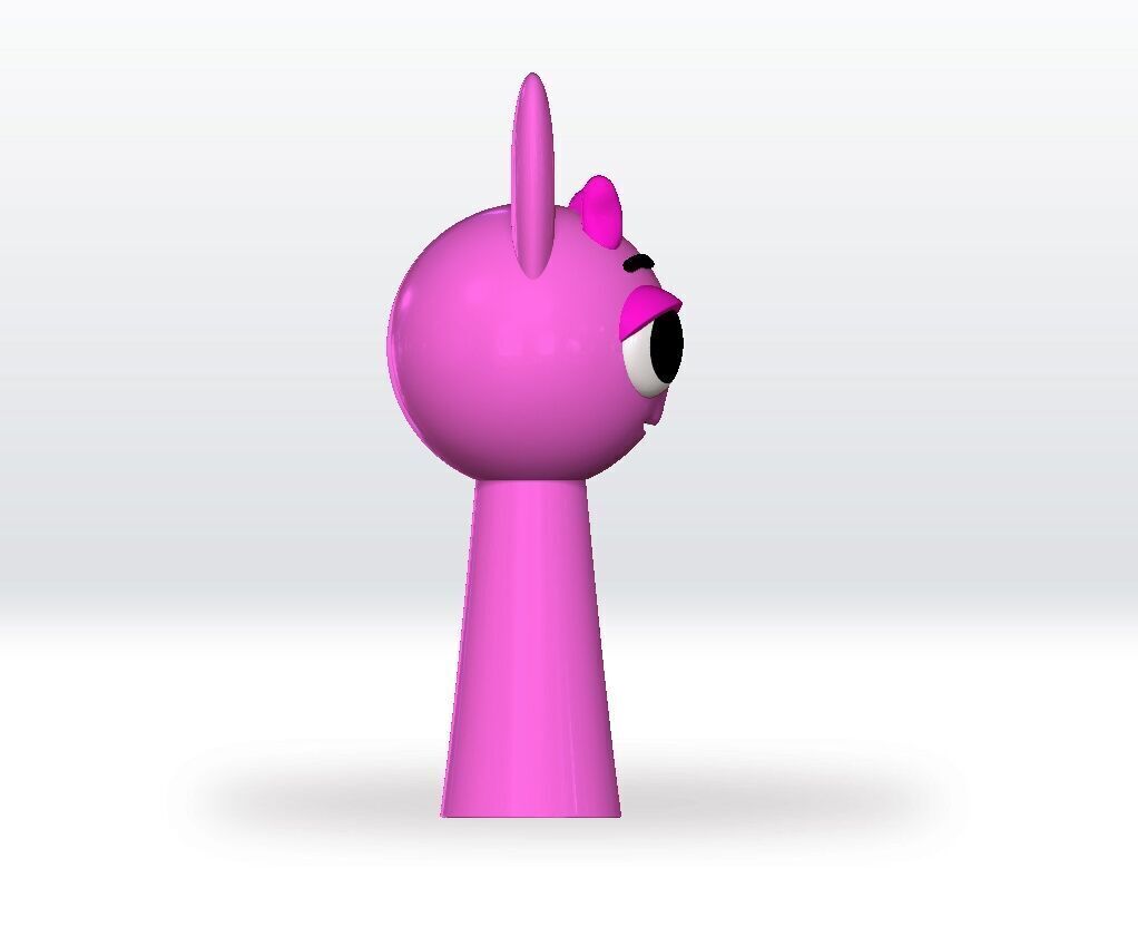 Pinki Sprunki STL 3mf Obj 3D Model Split file 3D print model_5