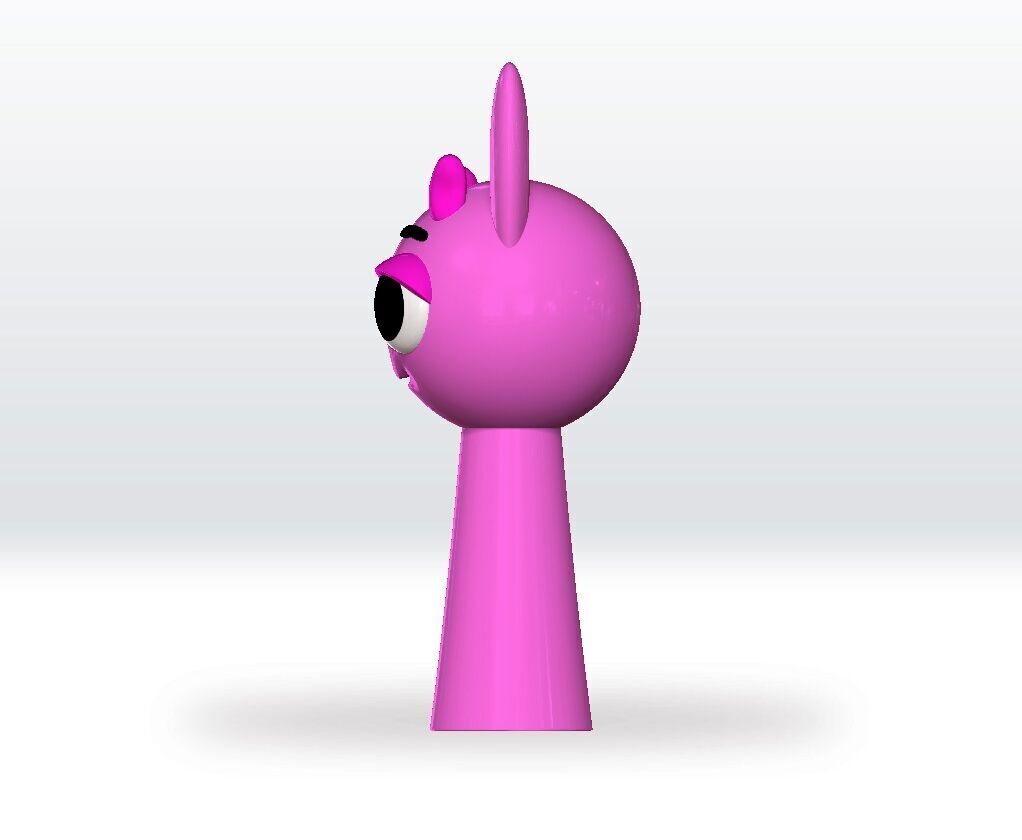 Pinki Sprunki STL 3mf Obj 3D Model Split file 3D print model_3