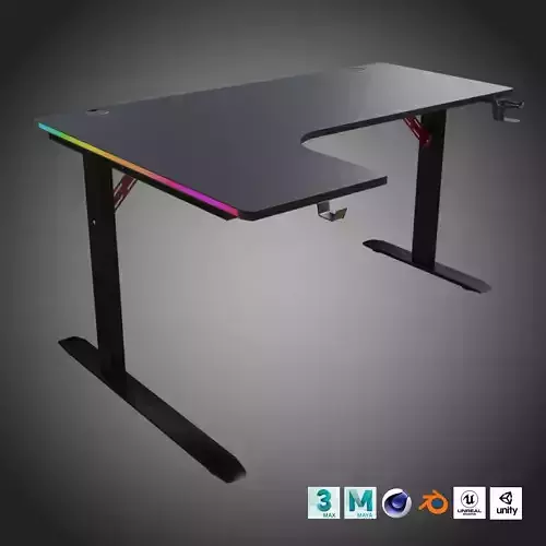Corner Gaming Desk - High-Details Asset