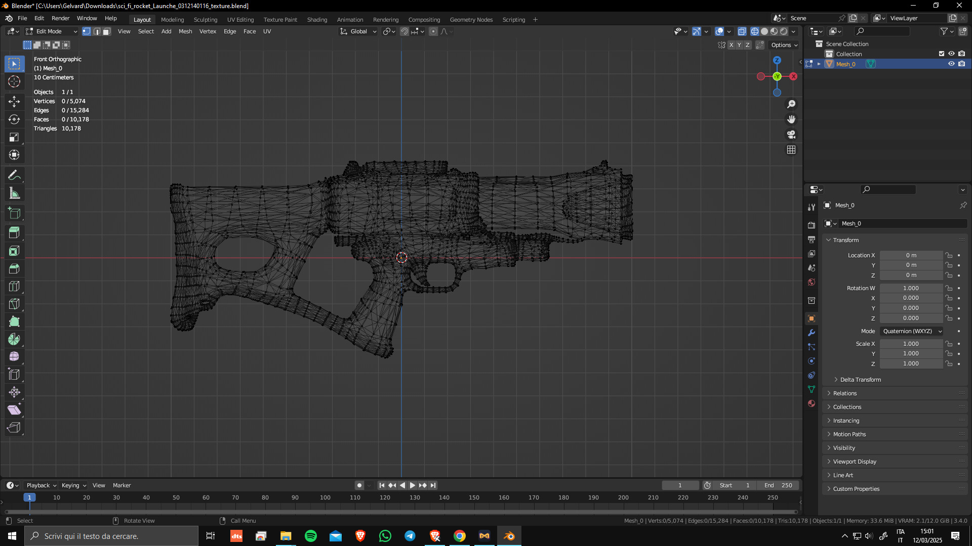 Sci-Fi Rocket Launcher 02 Low Poly Game Ready Asset Low-poly 3D model_1