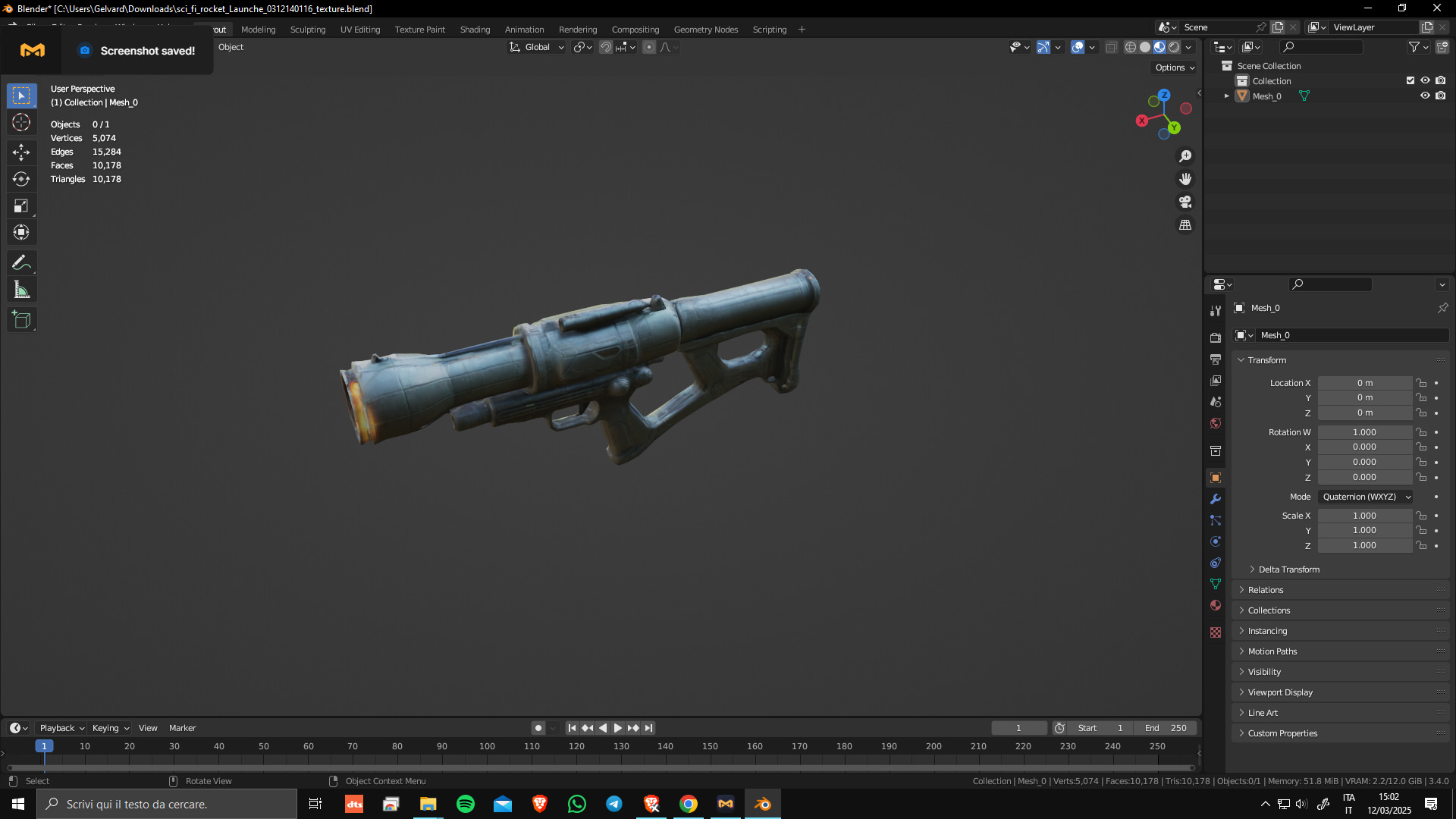 Sci-Fi Rocket Launcher 02 Low Poly Game Ready Asset Low-poly 3D model_6