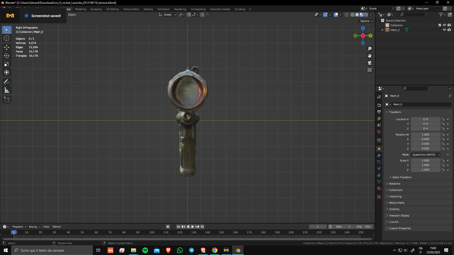Sci-Fi Rocket Launcher 02 Low Poly Game Ready Asset Low-poly 3D model_3
