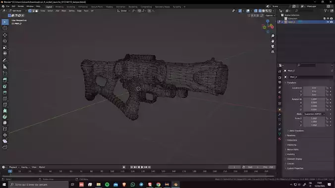 Sci-Fi Rocket Launcher 02 Low Poly Game Ready Asset