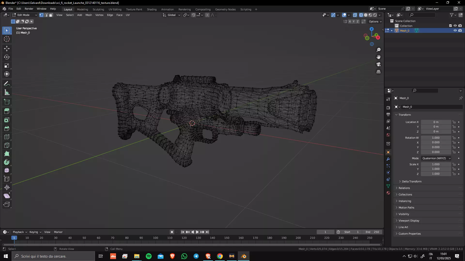 Sci-Fi Rocket Launcher 02 Low Poly Game Ready Asset Low-poly 3D model_0