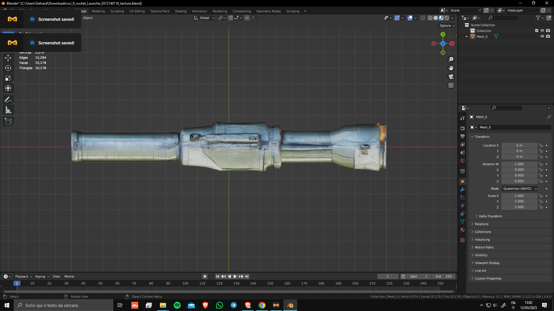 Sci-Fi Rocket Launcher 02 Low Poly Game Ready Asset Low-poly 3D model_4
