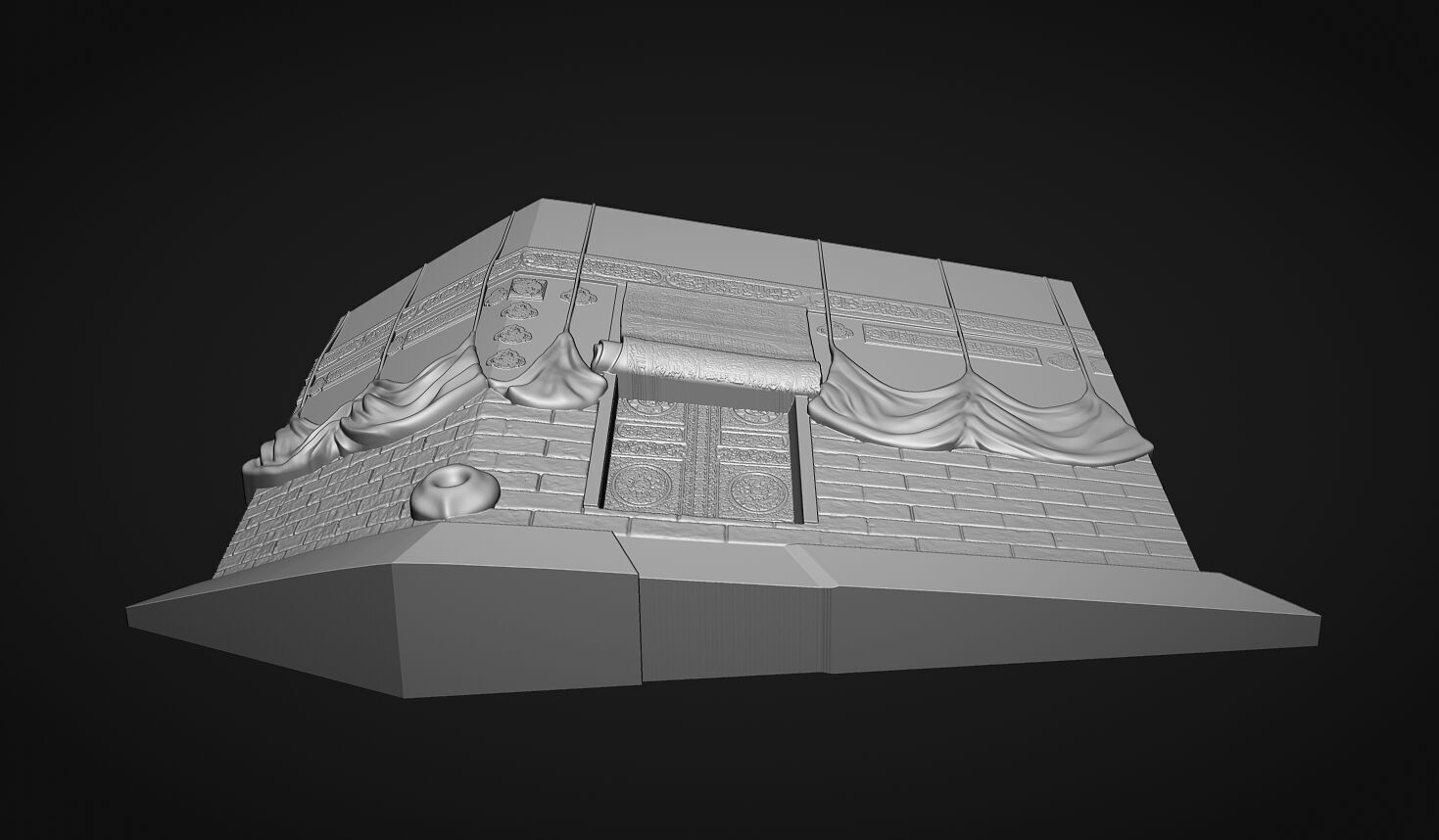 The Kaaba Bas Relief 3D print model_4