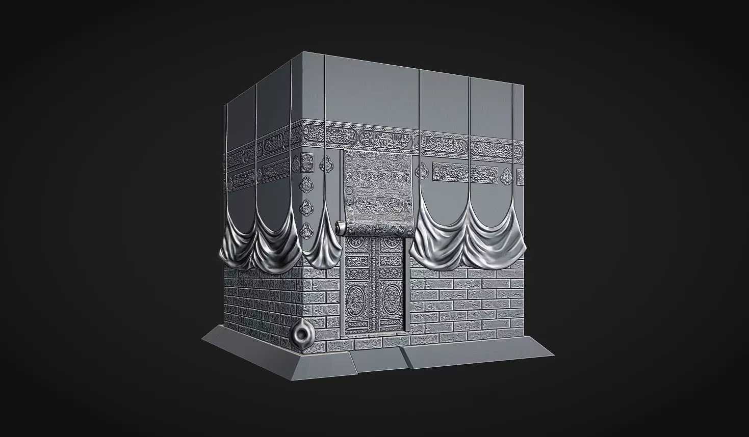 The Kaaba Bas Relief 3D print model_0
