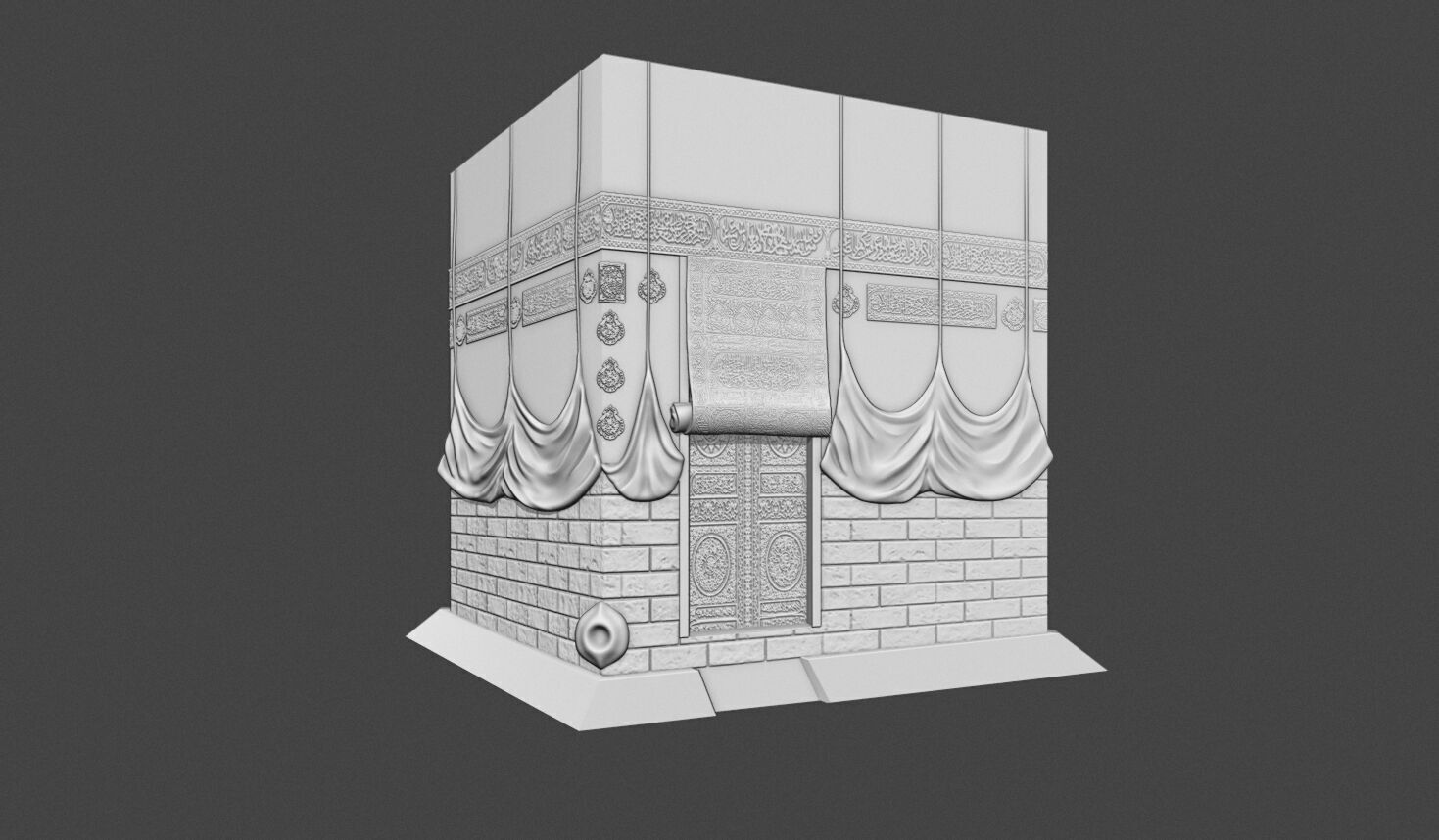 The Kaaba Bas Relief 3D print model_9