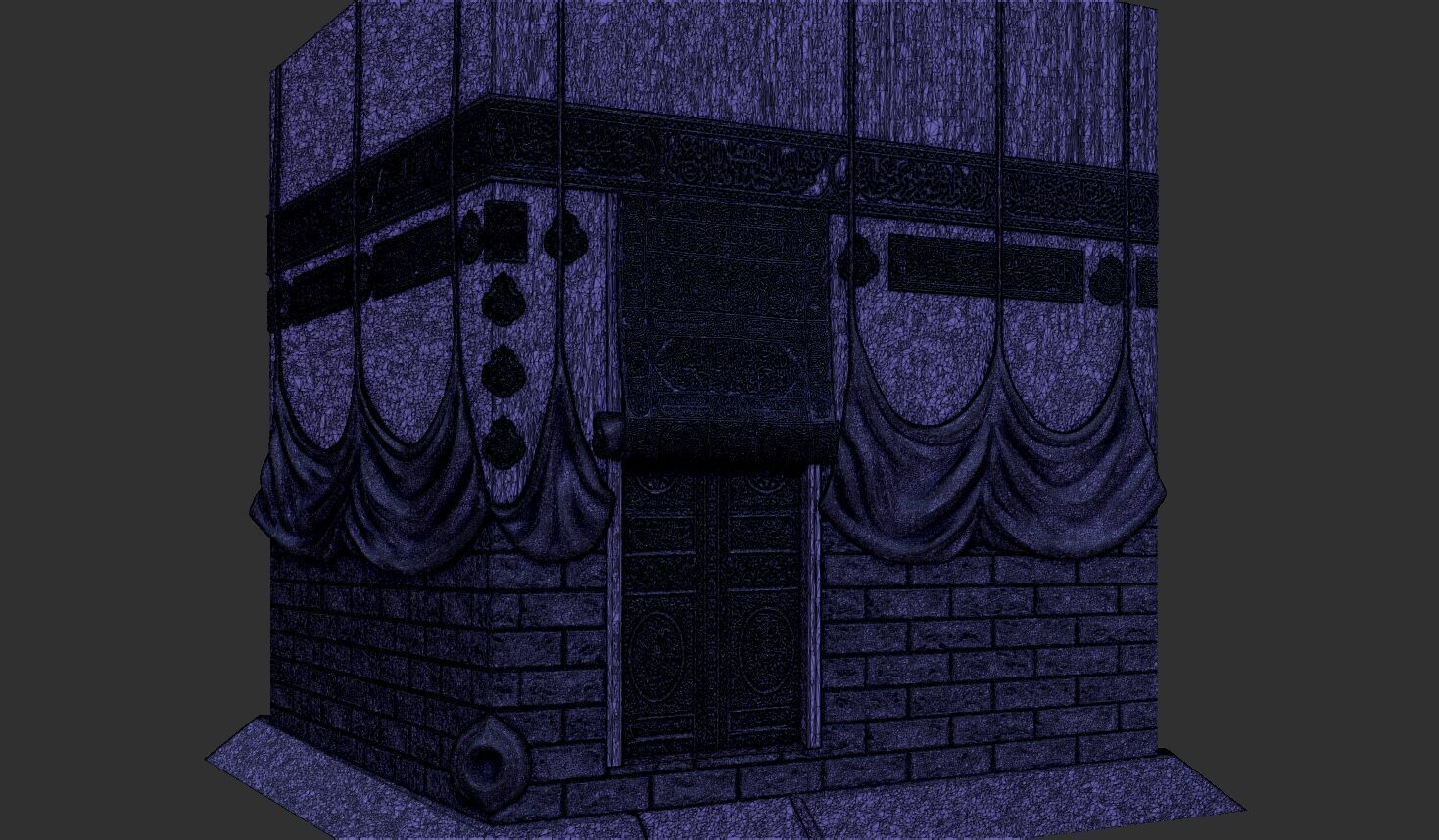 The Kaaba Bas Relief 3D print model_10