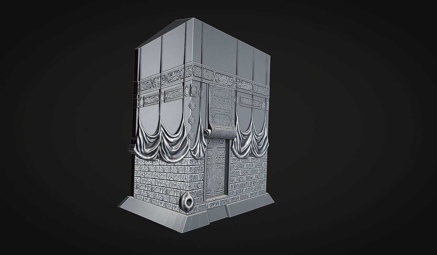 The Kaaba Bas Relief 3D print model_1