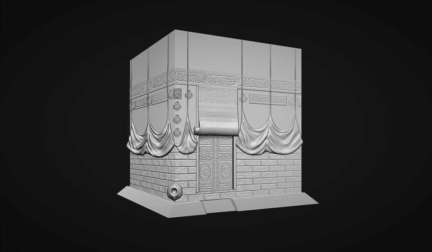 The Kaaba Bas Relief 3D print model_8