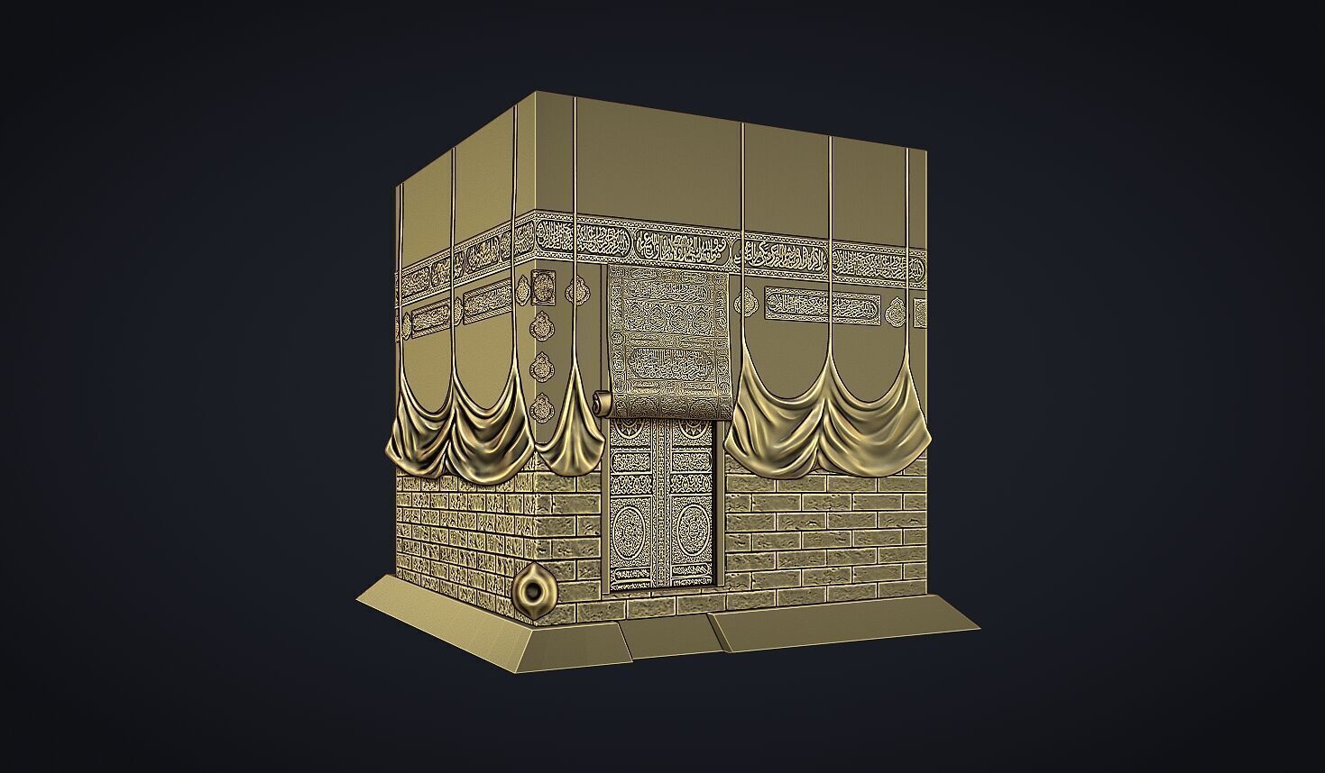 The Kaaba Bas Relief 3D print model_6