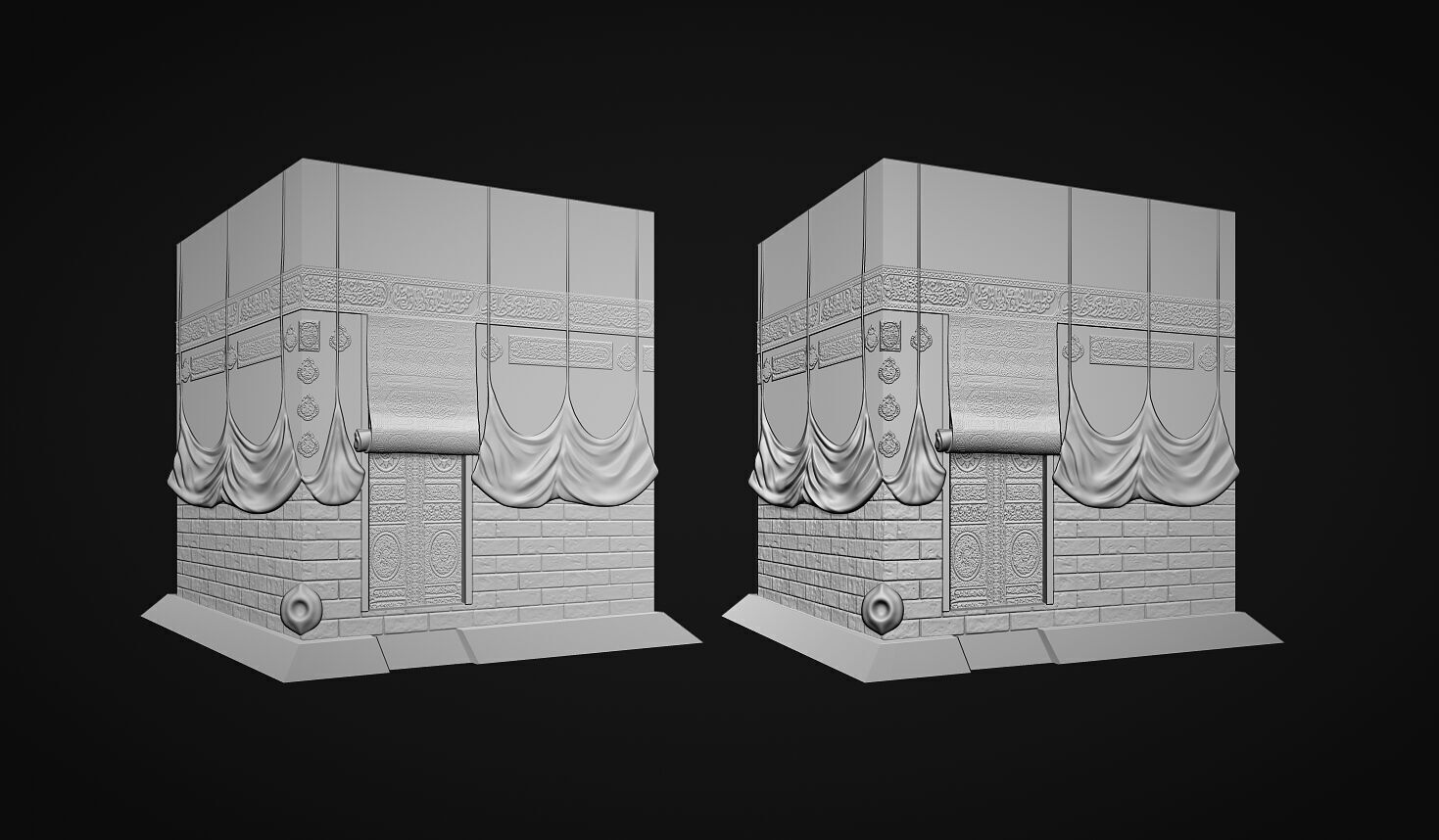 The Kaaba Bas Relief 3D print model_2