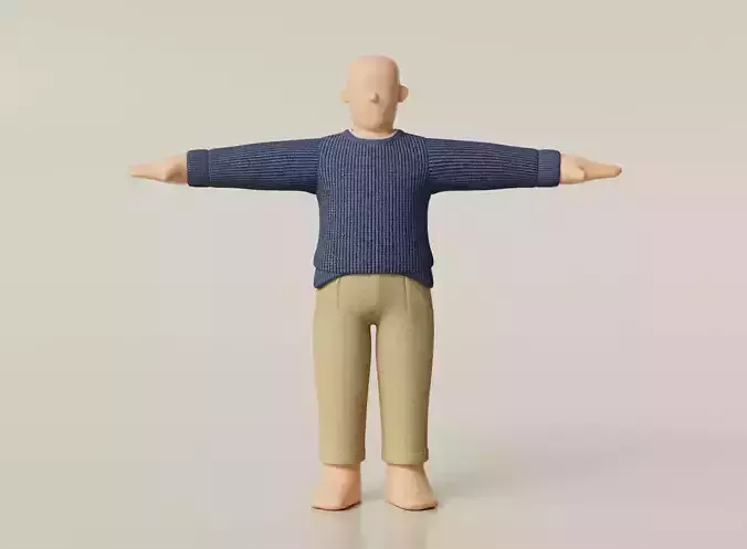 Cartoon Style Male Character Clothes