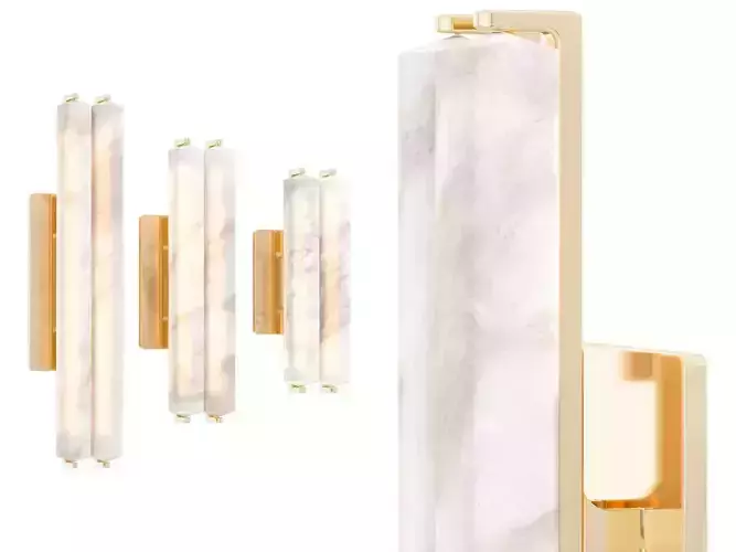 Audubon Alabaster Double Sconce 3D model