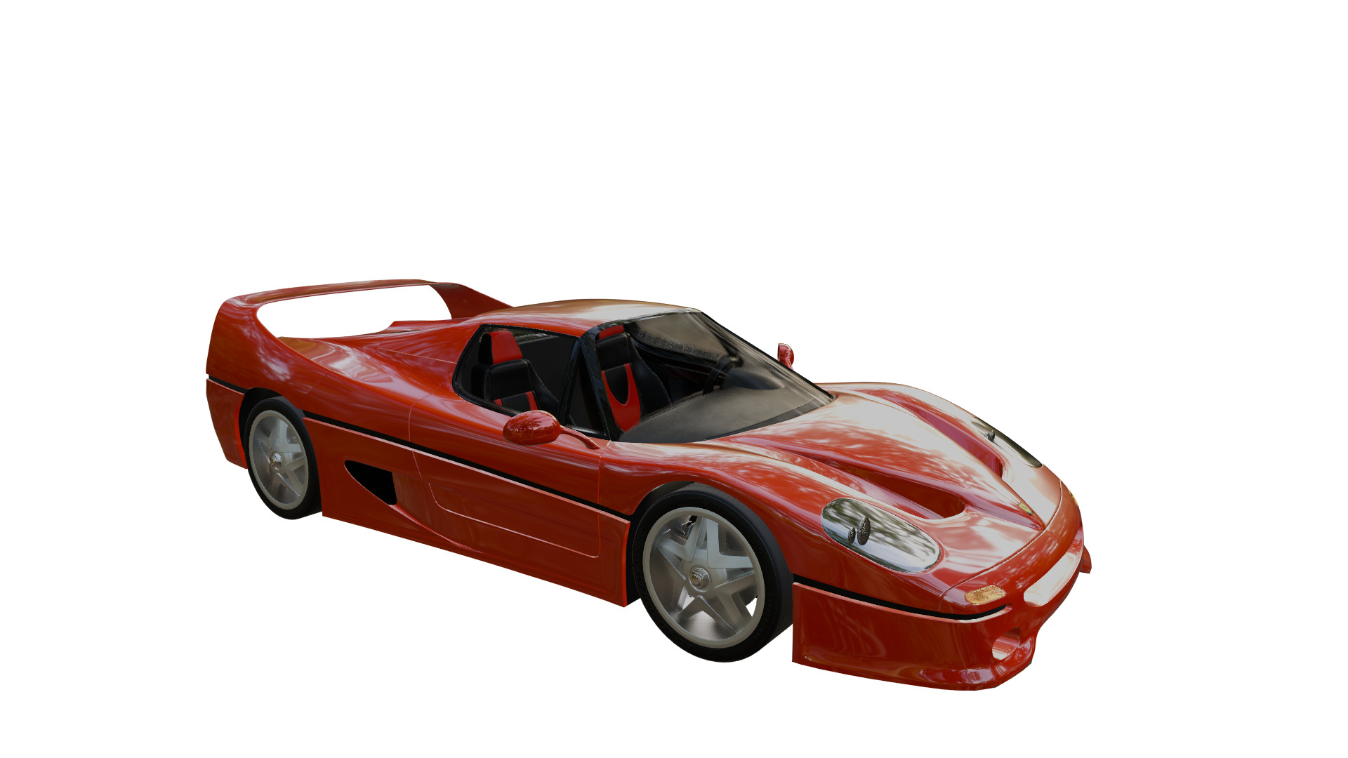 Frrari F50 1995 car 3D model_12