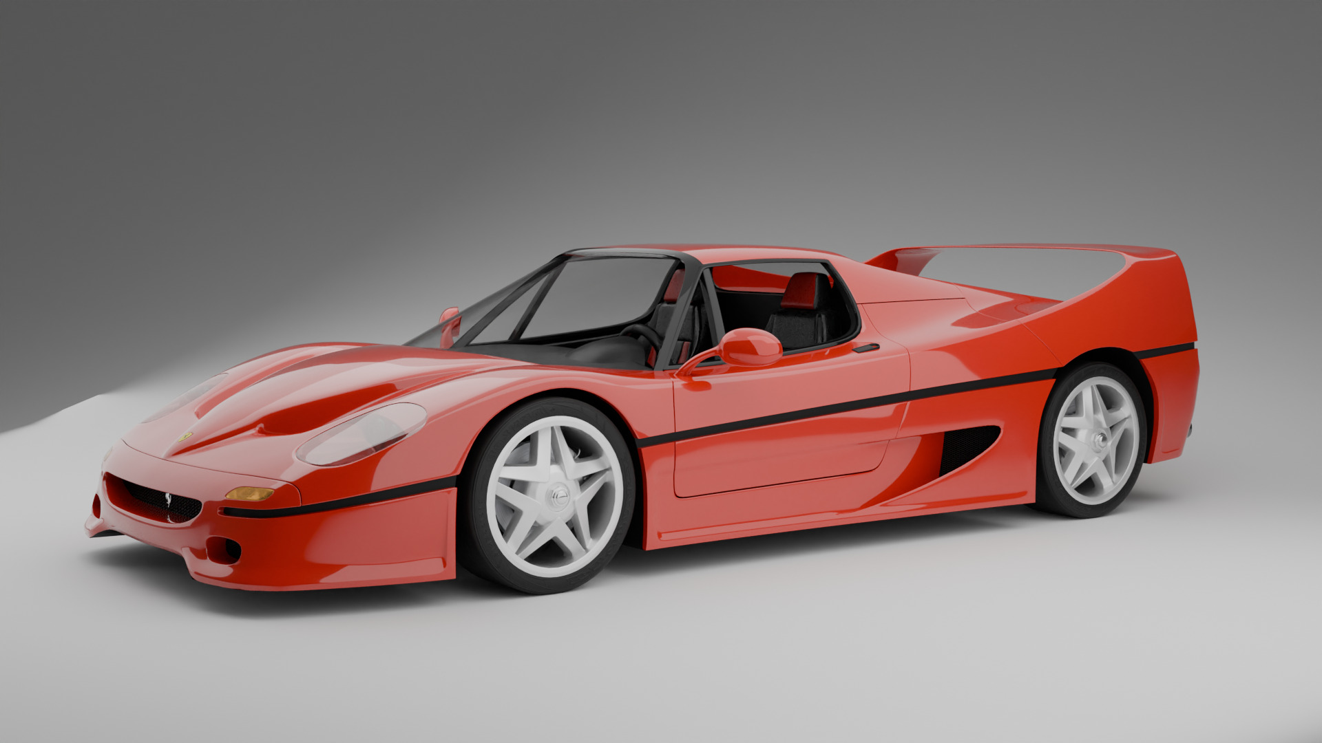 Frrari F50 1995 car 3D model_2