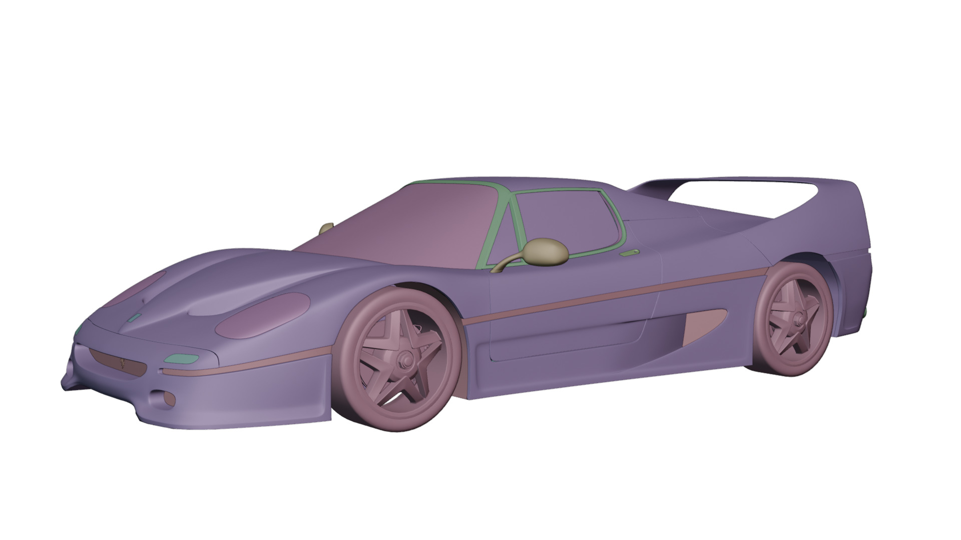 Frrari F50 1995 car 3D model_9