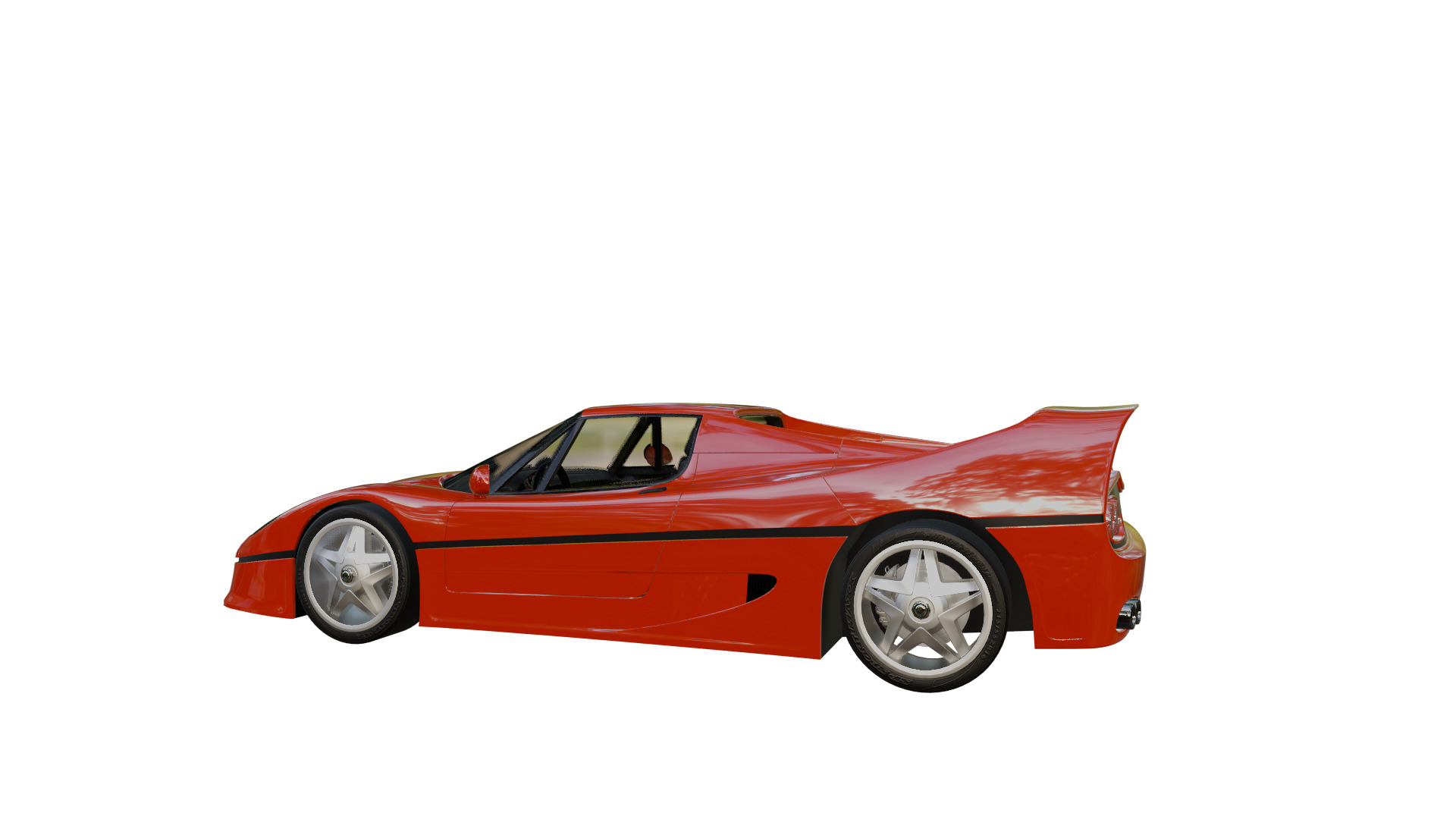 Frrari F50 1995 car 3D model_5