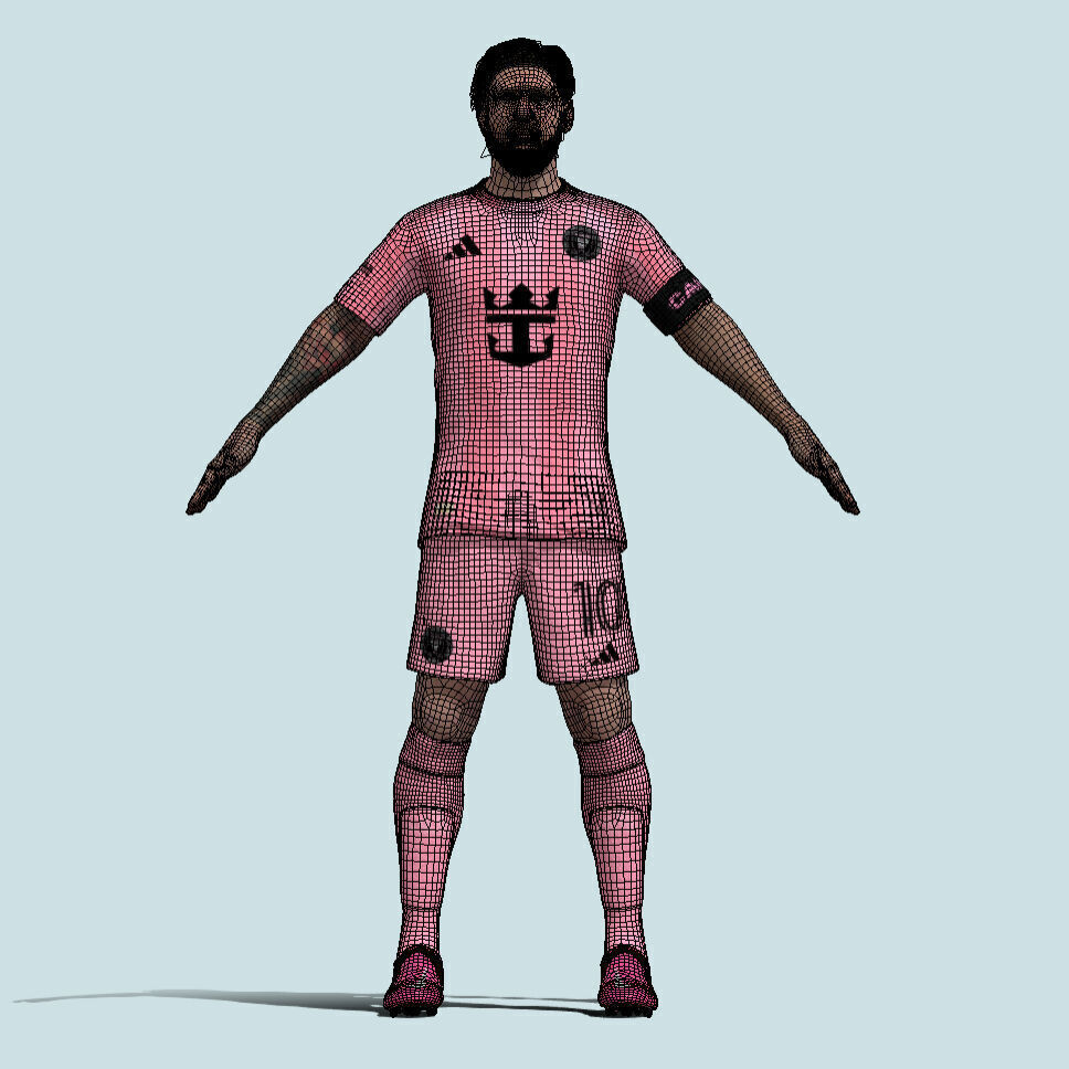 T-Pose Rigged Lionel Messi Miami 25-26 3D model_8