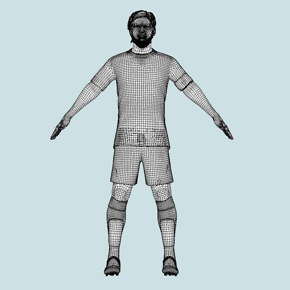 T-Pose Rigged Lionel Messi Miami 25-26 3D model_10