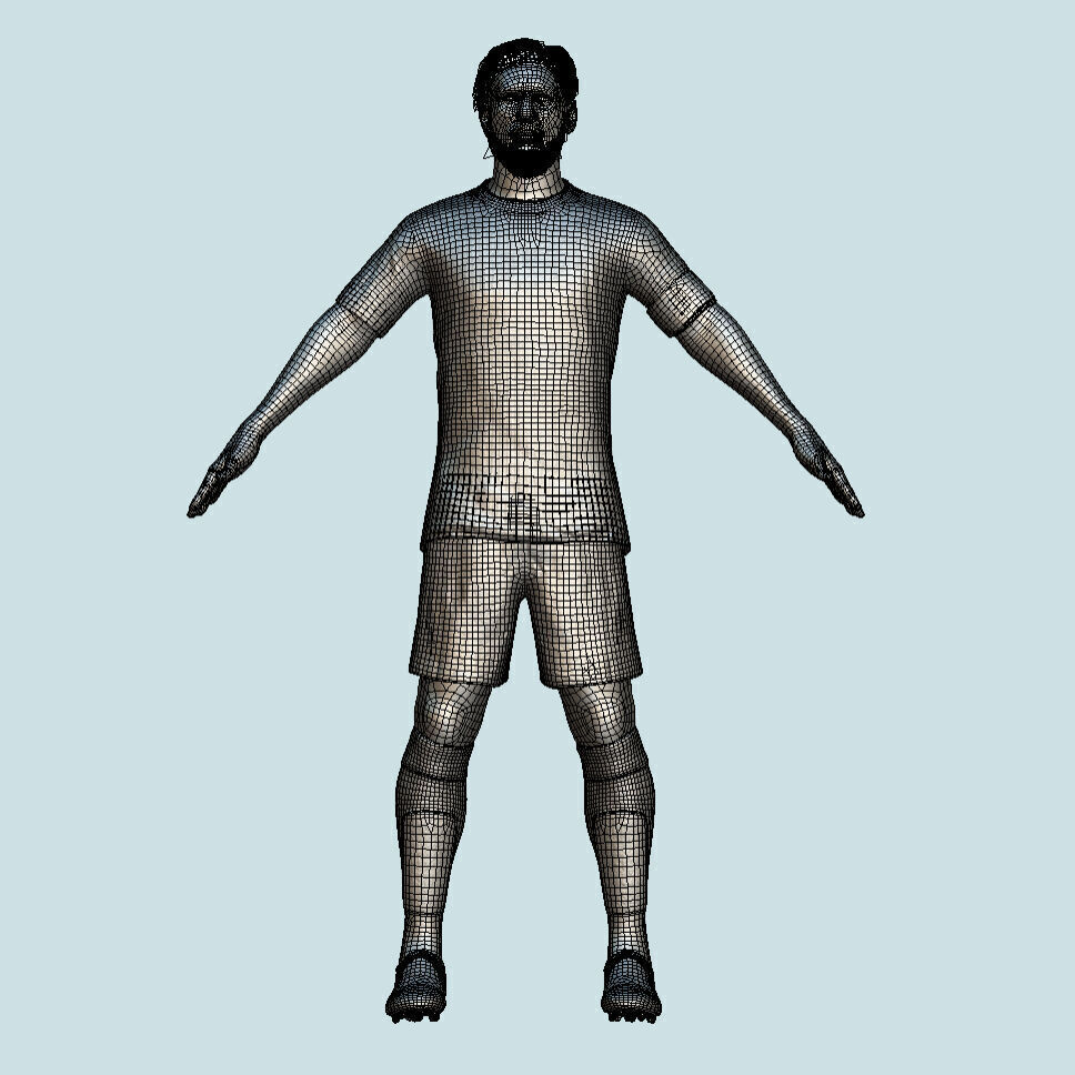 T-Pose Rigged Lionel Messi Miami 25-26 3D model_7