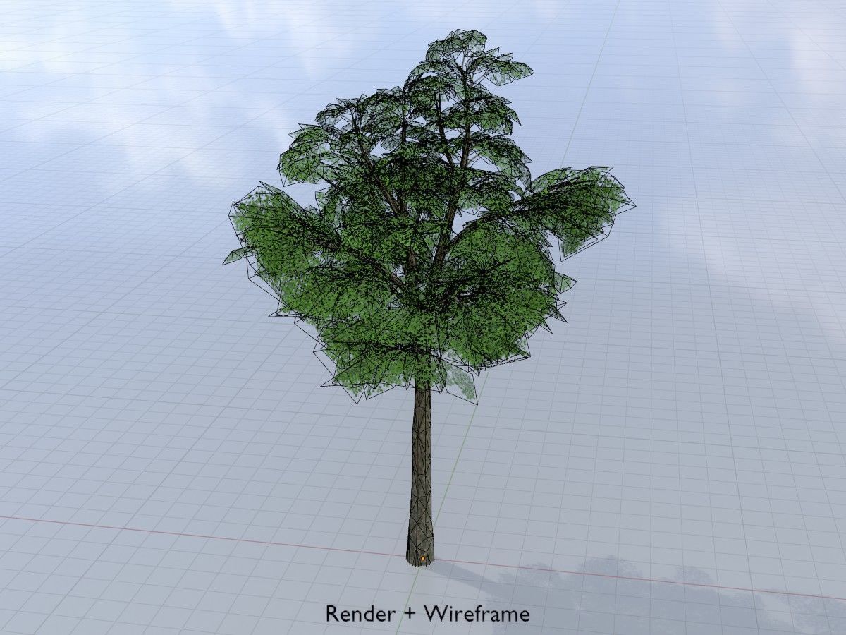 Alnus glutinosa tree summer Package 3D Model Collection_44