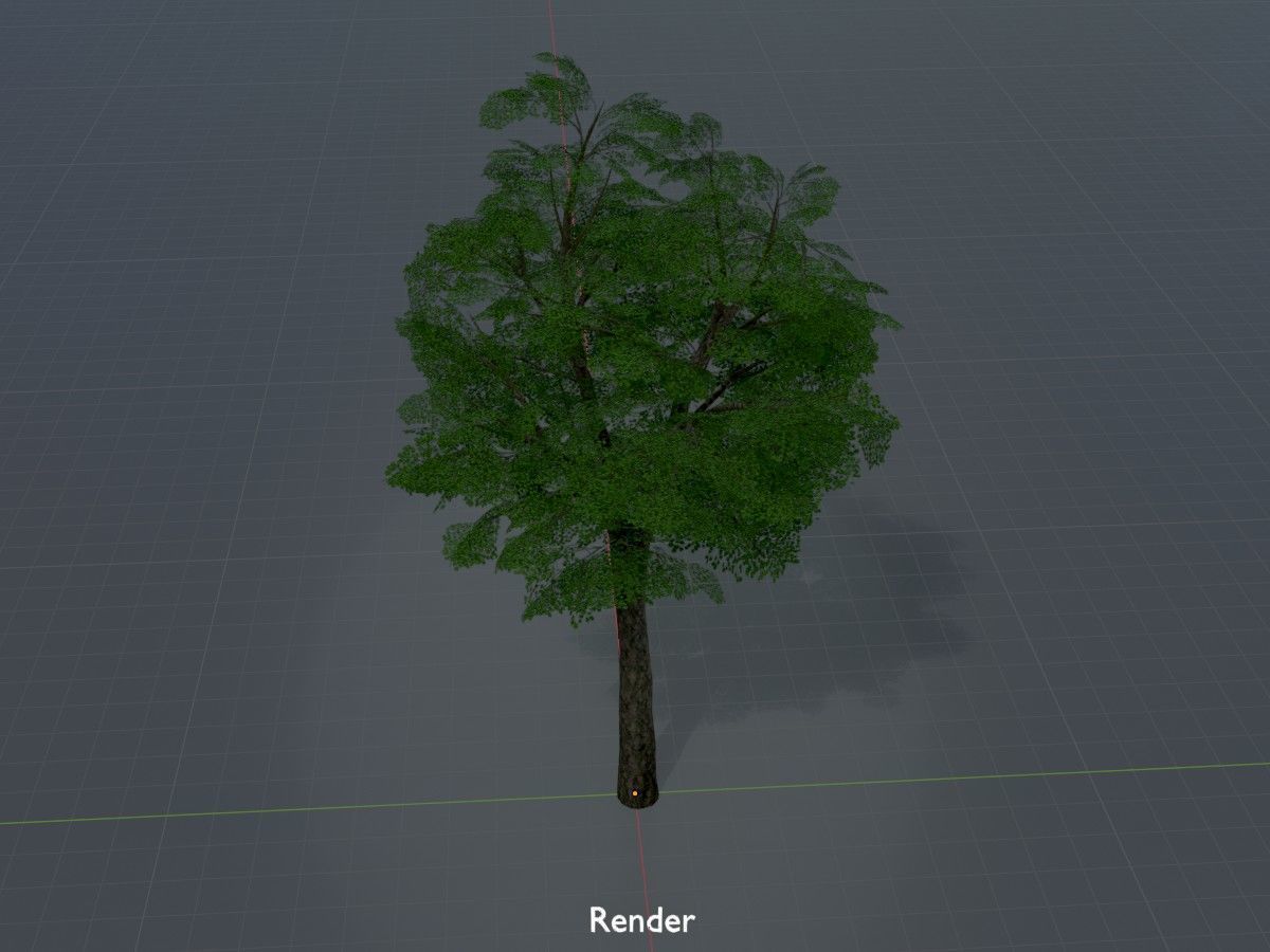 Alnus glutinosa tree summer Package 3D Model Collection_107