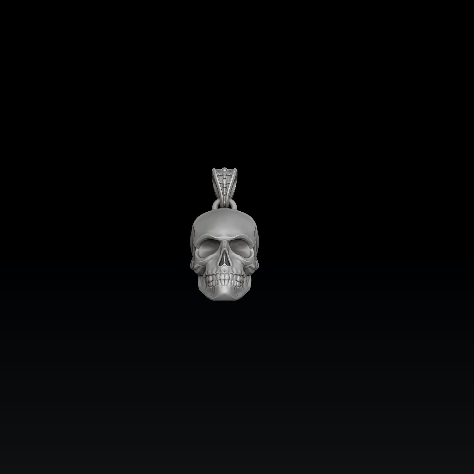 Skull Chain Pendant v2 Set 3D print model_3