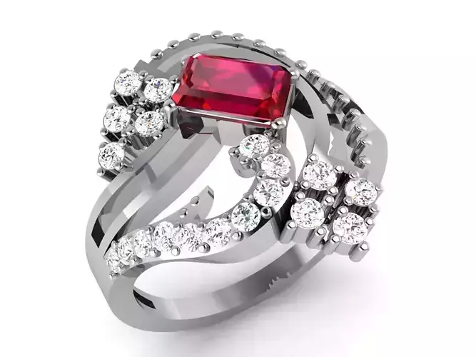 Women Ring  Render 3dm STL OBJ FBX Details