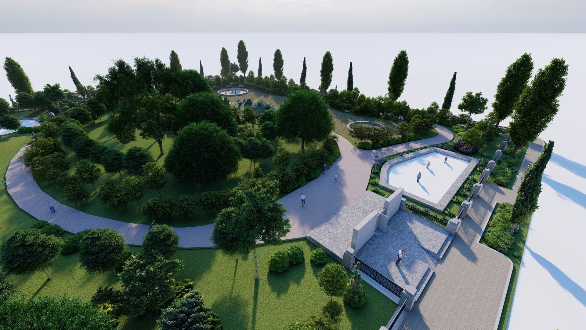 park-public park-Private Park Landscape 3D model_3