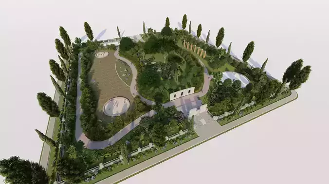 park-public park-Private Park Landscape 3D model park-public park-Private Park Landscape 3D model