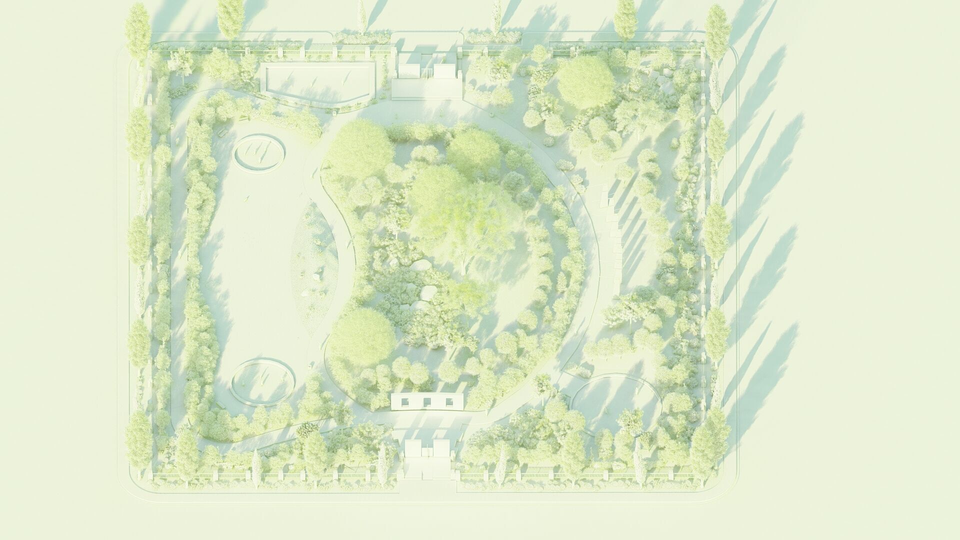 park-public park-Private Park Landscape 3D model_23