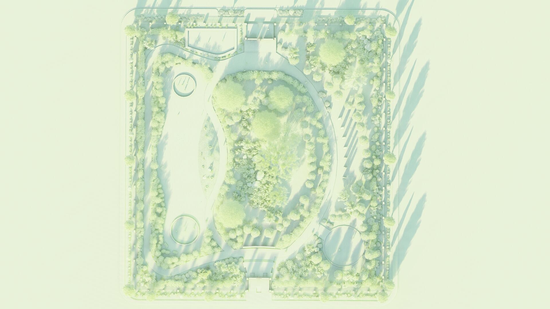 park-public park-Private Park Landscape 3D model_30