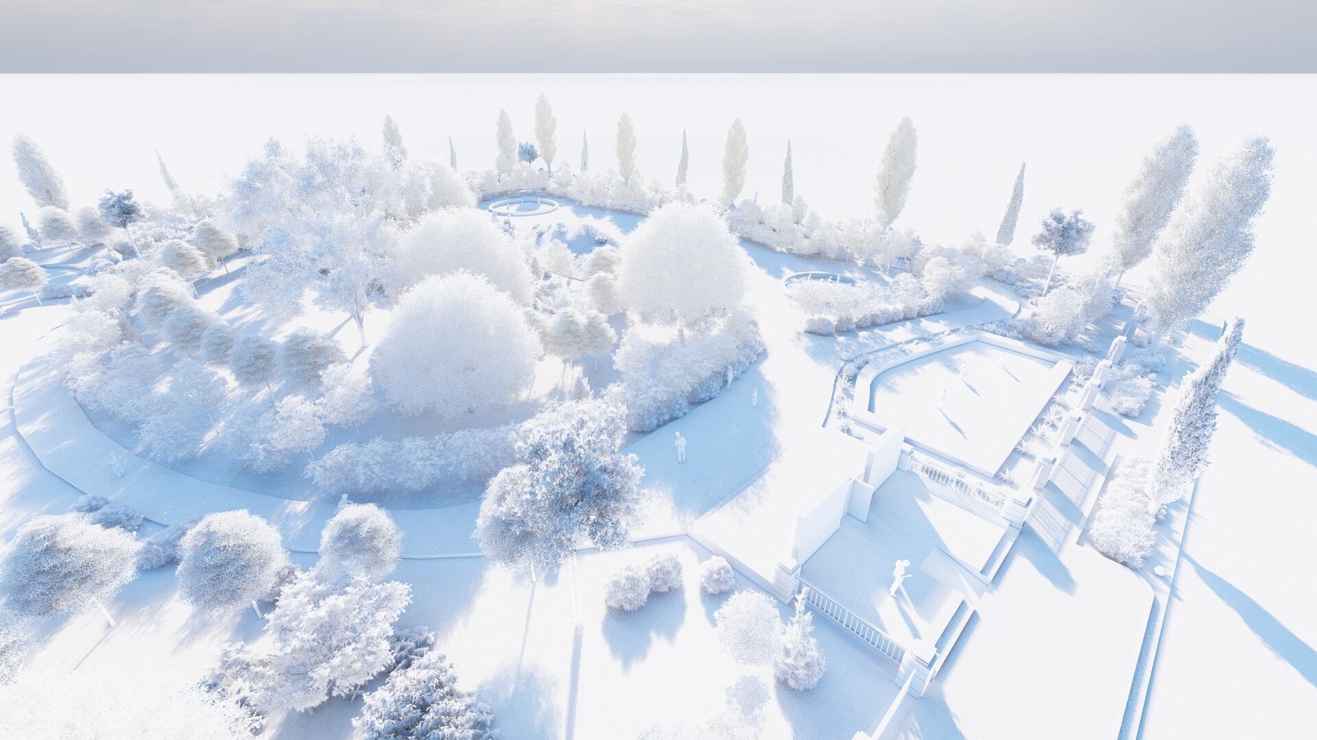 park-public park-Private Park Landscape 3D model_27