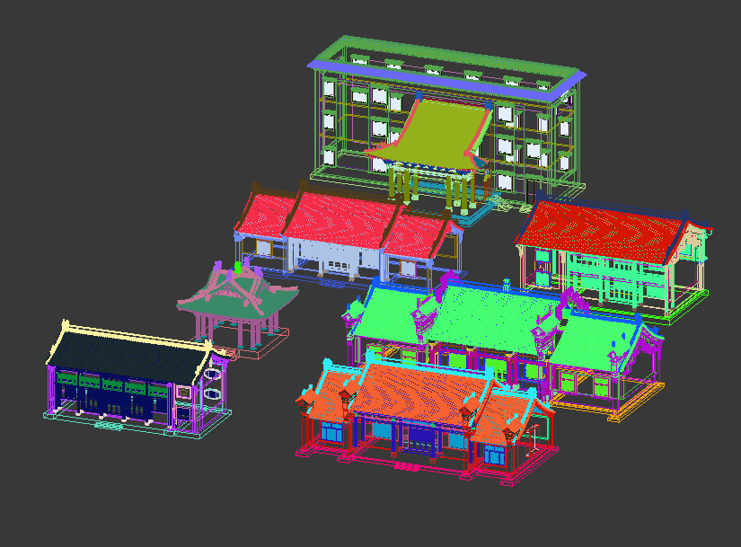 Chinese architecture 3D model_12