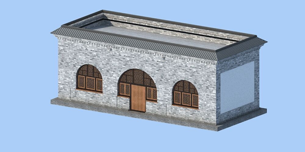 Chinese architecture 3D model_10