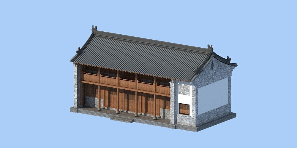 Chinese architecture 3D model_8