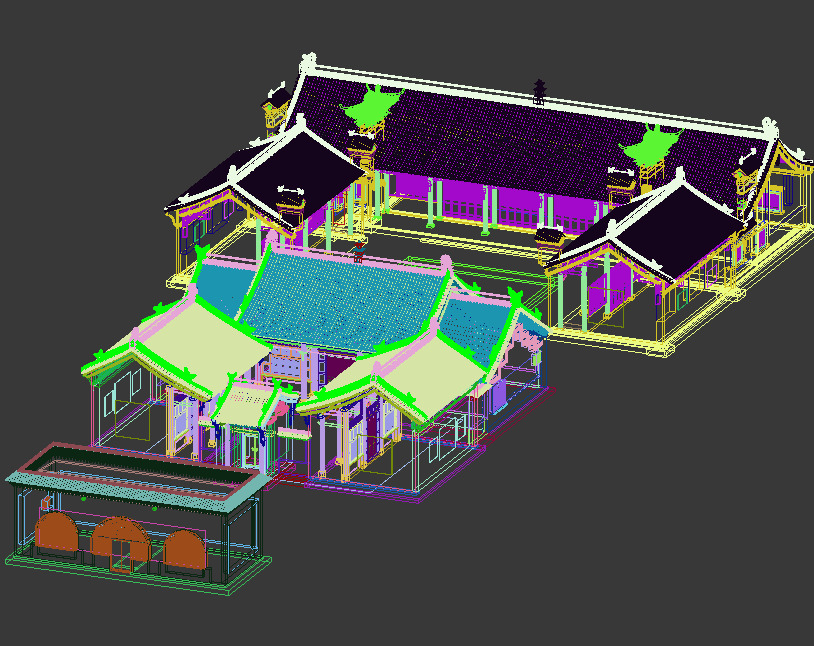 Chinese architecture 3D model_11
