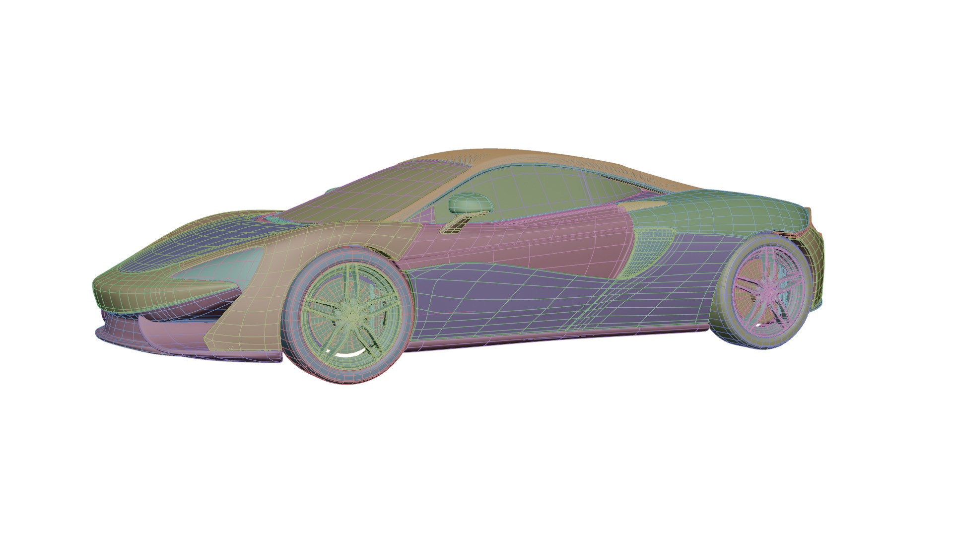 Mclaren sport car 3D model_5